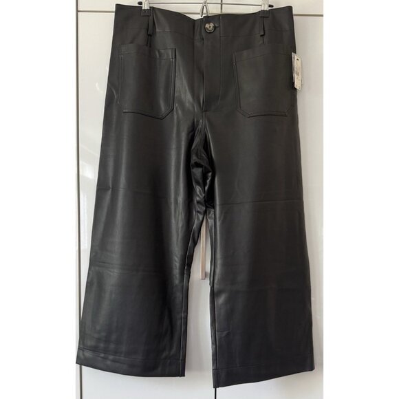 NWT Size 20W - The Colette Faux-Leather Crop Wide-Leg Pants Maeve (NWT US$ 148) - Picture 9 of 16
